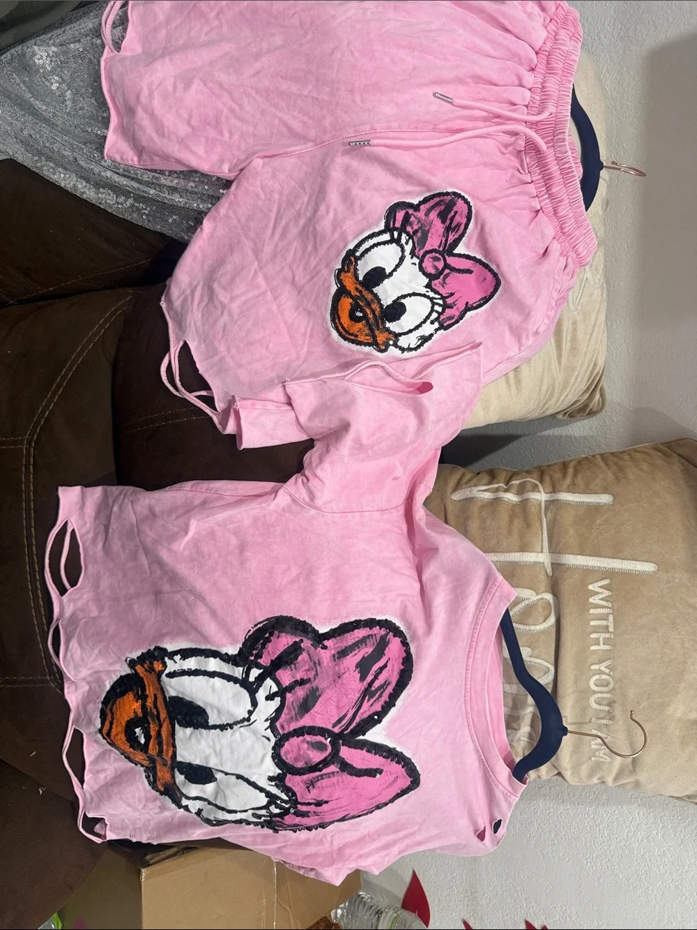 Kids Pink Character Pajama Set - Brand Unspecified